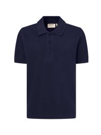 Dunkelblaues Kinder Poloshirt aus Bio-Baumwolle mit Polokragen